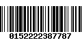 Código de Barras 0152222387787