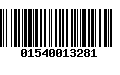 Código de Barras 01540013281