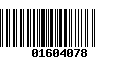 Código de Barras 01604078