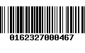 Código de Barras 0162327000467