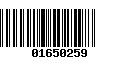 Código de Barras 01650259