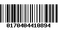 Código de Barras 0170404410894