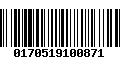 Código de Barras 0170519100871