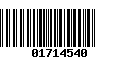 Código de Barras 01714540