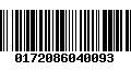 Código de Barras 0172086040093