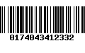 Código de Barras 0174043412332
