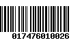 Código de Barras 017476010026