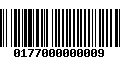 Código de Barras 0177000000009