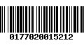 Código de Barras 0177020015212