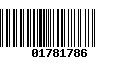 Código de Barras 01781786