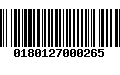 Código de Barras 0180127000265