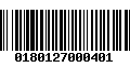 Código de Barras 0180127000401