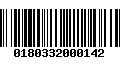 Código de Barras 0180332000142