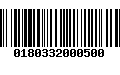 Código de Barras 0180332000500