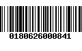 Código de Barras 0180626000841