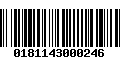 Código de Barras 0181143000246