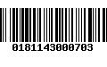 Código de Barras 0181143000703