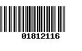 Código de Barras 01812116