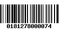 Código de Barras 0181278000074