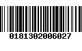 Código de Barras 0181302006027