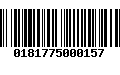 Código de Barras 0181775000157