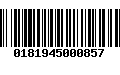 Código de Barras 0181945000857