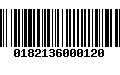 Código de Barras 0182136000120