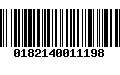 Código de Barras 0182140011198