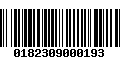 Código de Barras 0182309000193