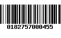 Código de Barras 0182757000455