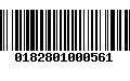 Código de Barras 0182801000561