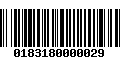 Código de Barras 0183180000029