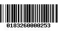 Código de Barras 0183260000253