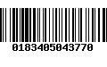 Código de Barras 0183405043770