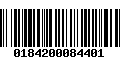 Código de Barras 0184200084401