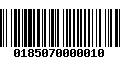 Código de Barras 0185070000010