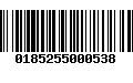 Código de Barras 0185255000538