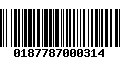 Código de Barras 0187787000314