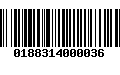 Código de Barras 0188314000036