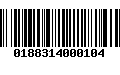 Código de Barras 0188314000104