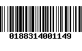 Código de Barras 0188314001149