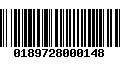 Código de Barras 0189728000148