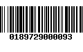 Código de Barras 0189729000093