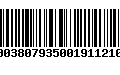 Código de Barras 019003807935001911210112