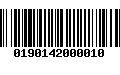 Código de Barras 0190142000010