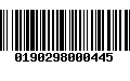 Código de Barras 0190298000445