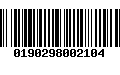 Código de Barras 0190298002104