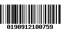 Código de Barras 0190912100759