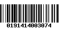 Código de Barras 0191414003074