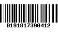 Código de Barras 0191817390412